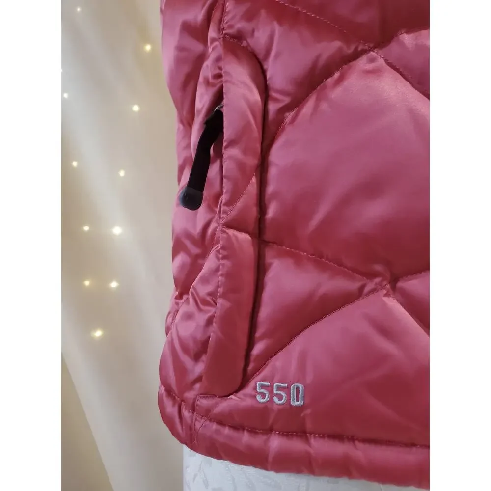 The North Face Aconcagua 550 Nuptse Goose Down Puffer Vest Womens Size XS Pink